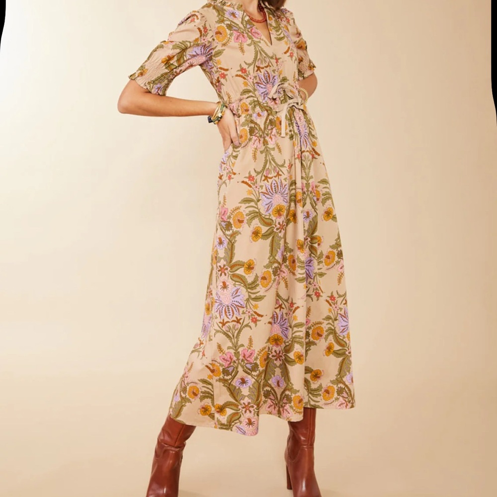 Spartina Tatum Midi Dress Mystic Moss Motif